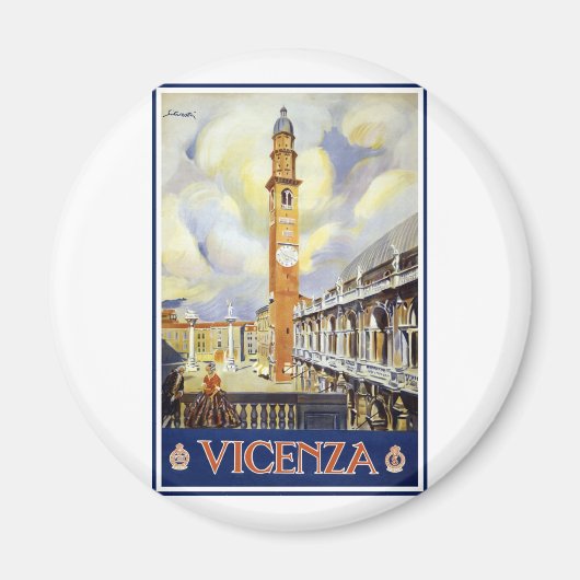 Vintag Vicenza Italien Magnet (Vorne)