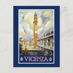 Vintag Vicenza Italien Reisen Postkarte