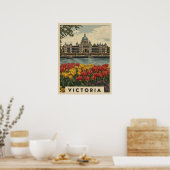 Vintag Victoria British Columbia Travel Poster (Küche)