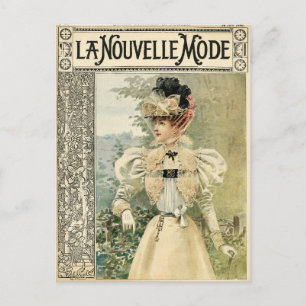 Vintag Victoriana Le Nouvelle Monde Postkarte