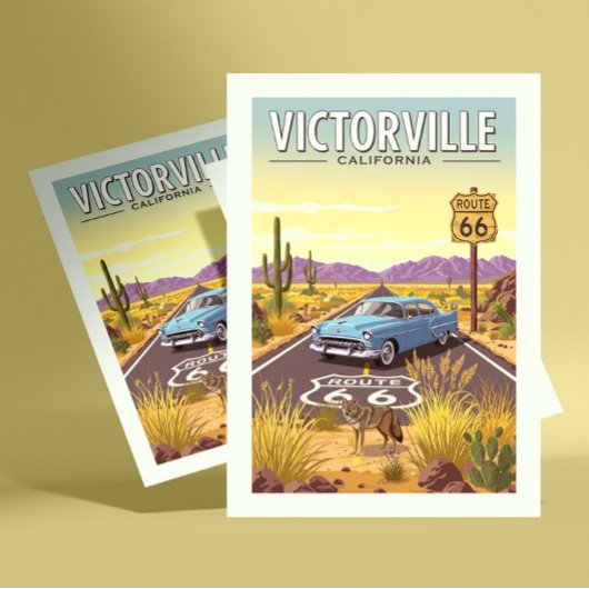 Vintag Victorville California Postkarte