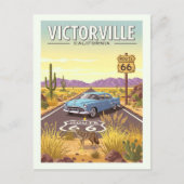 Vintag Victorville California Postkarte (Vorderseite)