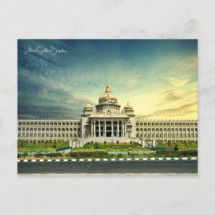 Vintag Vidhana Soudha Bengaluru Karnataka Indien Postkarte