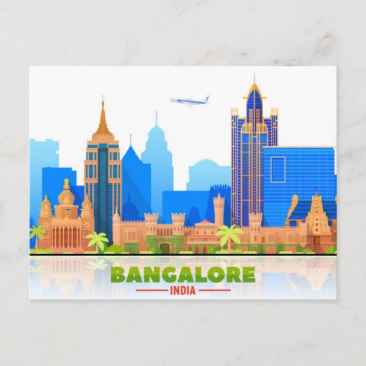 Vintag Vidhana Soudha Bengaluru Karnataka Indien Postkarte (Vorderseite)