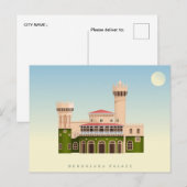 Vintag Vidhana Soudha Bengaluru Karnataka Indien Postkarte (Vorne/Hinten)