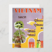 Vintag Vietnam Saigon Travel Postcard (Vorne/Hinten)