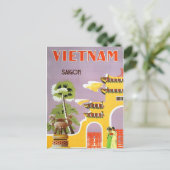 Vintag Vietnam Saigon Travel Postcard Postkarte (Stehend Vorderseite)