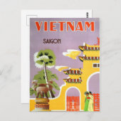 Vintag Vietnam Saigon Travel Postcard Postkarte (Vorne/Hinten)