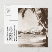 Vintag View Honolulu Hawaii Pink Palace Postcard Postkarte (Vorne/Hinten)