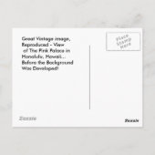 Vintag View Honolulu Hawaii Pink Palace Postcard Postkarte (Rückseite)