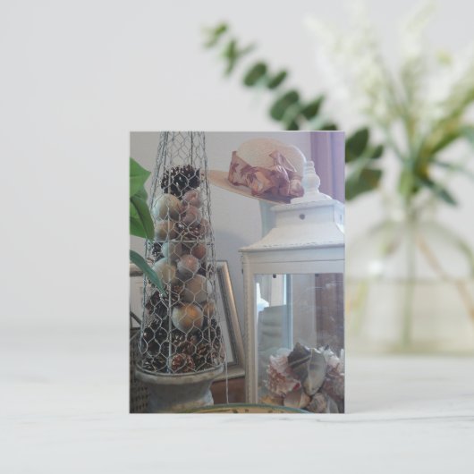 Vintag Vignette Postkarte (Stehend Vorderseite)