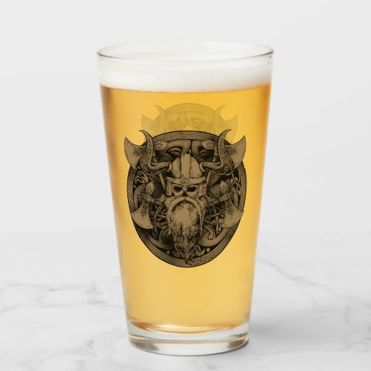 Vintag Viking Warrior Glas (Vorne (Gefüllt))