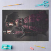 Vintag Viktorianisch 2 Pferde Entkopplung Seidenpapier (Basteln)