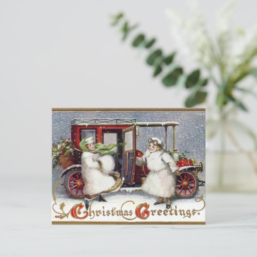 Vintag Viktorianisch, c. 1912 Weihnachten (Stehend Vorderseite)