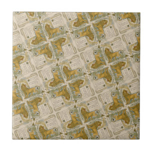 Vintag Viktorianisch Das Muster der beängstigende Fliese