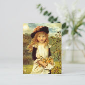 Vintag VIKTORIANISCH DIE DAFFODIL MÄDCHEN-POSTKART Postkarte (Stehend Vorderseite)