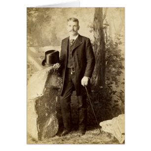 Vintag Viktorianisch Gentleman Portait