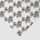 Vintag/Viktorianisch Holly Sprigs Weihnachten Seidenpapier (Ausschnitt)