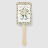 Vintag Viktorianisch mit White Roses Wedding Fächer (Rückseite)