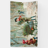 Vintag, viktorianisch, rustikal, Weihnachten, Must Banner (Vertikal)