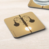 Vintag Viktorianisch Sunset Street light.png Getränkeuntersetzer (Linke Seite)