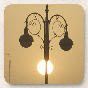 Vintag Viktorianisch Sunset Street light.png Getränkeuntersetzer
