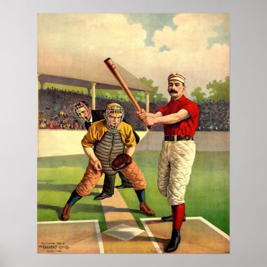 Vintag Viktorianische Era Baseball Poster (Vorne)