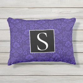 Vintag Viktorianische Indigo Damask Paisley Floral Kissen Für Draußen