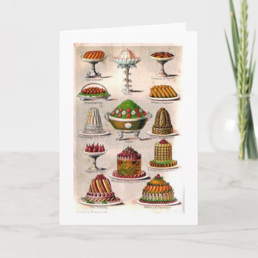 Vintag - viktorianische Nachtische, Karte (Vorderseite)