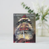 Vintag Viktorianische Weihnachtskarte Postkarte (Stehend Vorderseite)