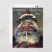 Vintag Viktorianische Weihnachtskarte Postkarte (Vorne/Hinten)