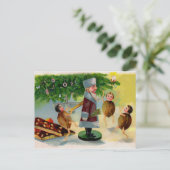 Vintag Viktorianische Weihnachtsweihe Postkarte (Stehend Vorderseite)