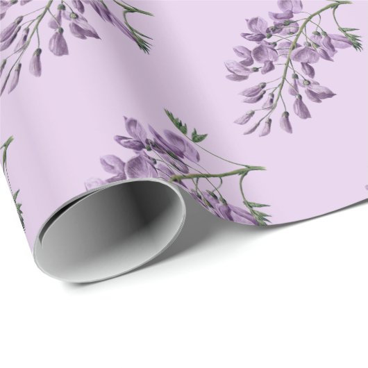Vintag/Viktorianische Wisteria-Blume Geschenkpapier (Rolleneckpunkt)