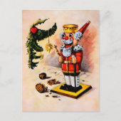 Vintag Viktorianischer Santa Nutcracker Postkarte (Vorderseite)