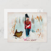 Vintag Viktorianischer Tin Soldier Weihnachten Postkarte (Vorne/Hinten)