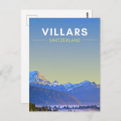 Vintag Villars Schweiz Reisen Postkarte (Vorne/Hinten)