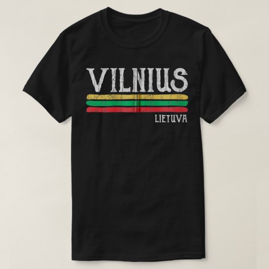Vintag Vilnius Litauen Flaggenfarben Litauen L T-Shirt (Design vorne)
