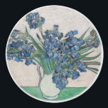 Vintag Vincent Van Gogh Gemälde Irises Keramikknauf<br><div class="desc">Dies ist eine Reproduktion von Vincent Van Gogh's klassisches Bild von lila Reisen in einem Krug.</div>