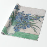 Vintag Vincent Van Gogh Irises Geschenkpapier<br><div class="desc">Eine Nachbildung des Malers Vincent Van Gogh's klassisches Bild von lila Reisen in einem Pitcher erscheint auf diesem Vintagen Verpackungspapier.</div>