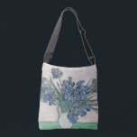 Vintag Vincent Van Gogh Irises Tragetaschen Mit Langen Trägern<br><div class="desc">Eine Nachbildung des Malers Vincent Van Gogh's klassisches Bild von lila Reisen in einem Krug ist auf beiden Seiten der Tasche.</div>