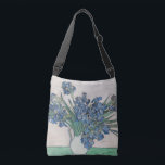Vintag Vincent Van Gogh Irises Tragetaschen Mit Langen Trägern<br><div class="desc">Eine Nachbildung des Malers Vincent Van Gogh's klassisches Bild von lila Reisen in einem Krug ist auf beiden Seiten der Tasche.</div>
