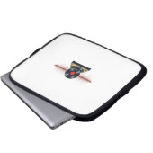Vintag Vinyl Vibes Laptopschutzhülle (Vorne Knopf)