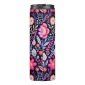 Vintag-violette Blumen Botanisches Shabby Chic Thermosbecher (Rückseite)