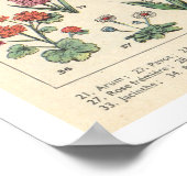 Vintag-violette Blumen Poster (Ecke)