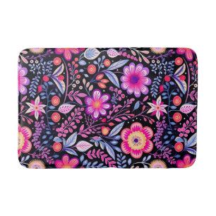 Vintag-violette Blumen Shabby Chic Badematte
