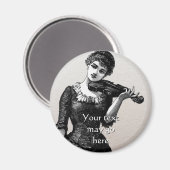 Vintag Violinist Magnet (Vorderseite/Rückseite)
