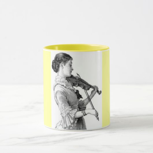 Vintag Violinist Tasse (Zentrum)