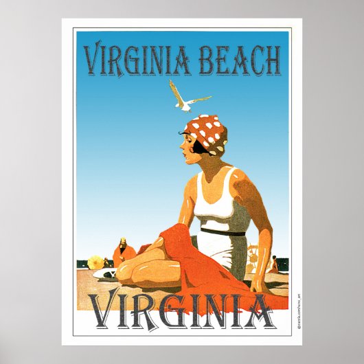 Vintag Virginia Beach Virginia Poster (Vorne)
