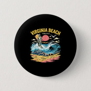 Vintag Virginia Beach Virginia Sunset Beach Citys Button