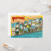 Vintag Virginia Karte (Vorderseite/Rückseite Beispiel)